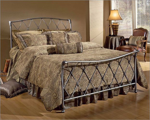 Diamond Weave Iron Bed